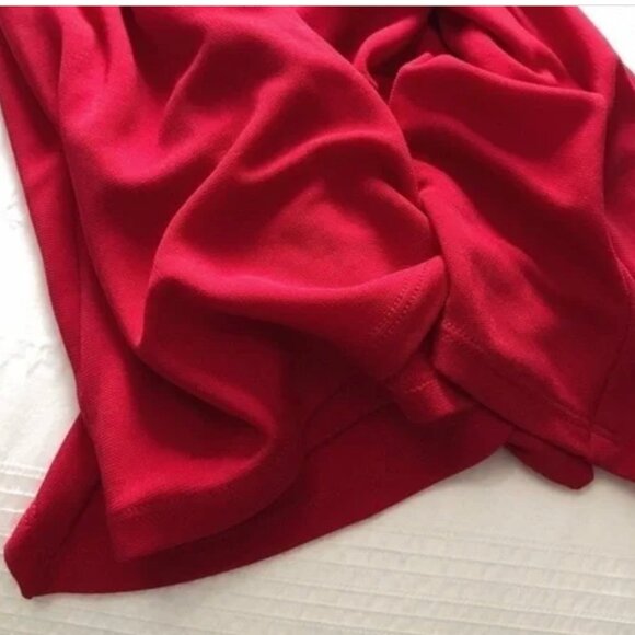 BCBGMAXAZRIA RED LONG EVENING DRAPED BELTED SLEEVELESS FLOWY DRESS - XXS - Picture 7 of 7